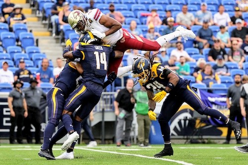 The United Football League hasn't soared as a business model. But the league's players are looking to cash in from the league's closely guarded funds.