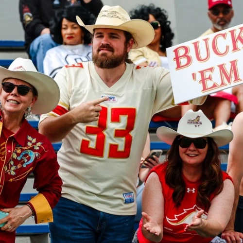 Birmingham Stallion fans cheering them on against the Memphis Showboats